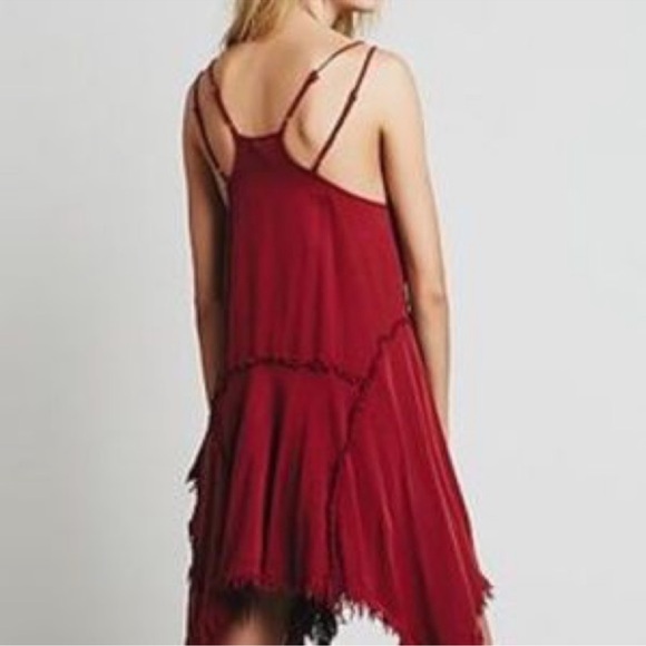 Free people tethered up slip dress extra small maroon - Picture 2 of 9
